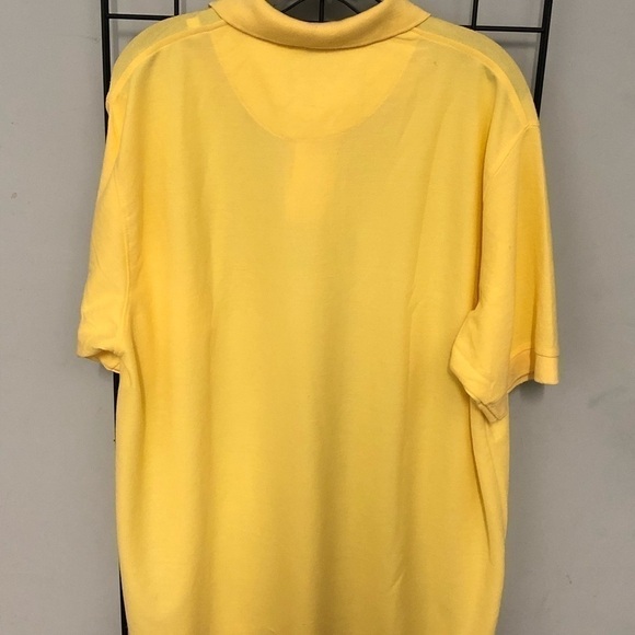 Vertical sports polo shirt classic fit yellow 2x - Picture 3 of 3